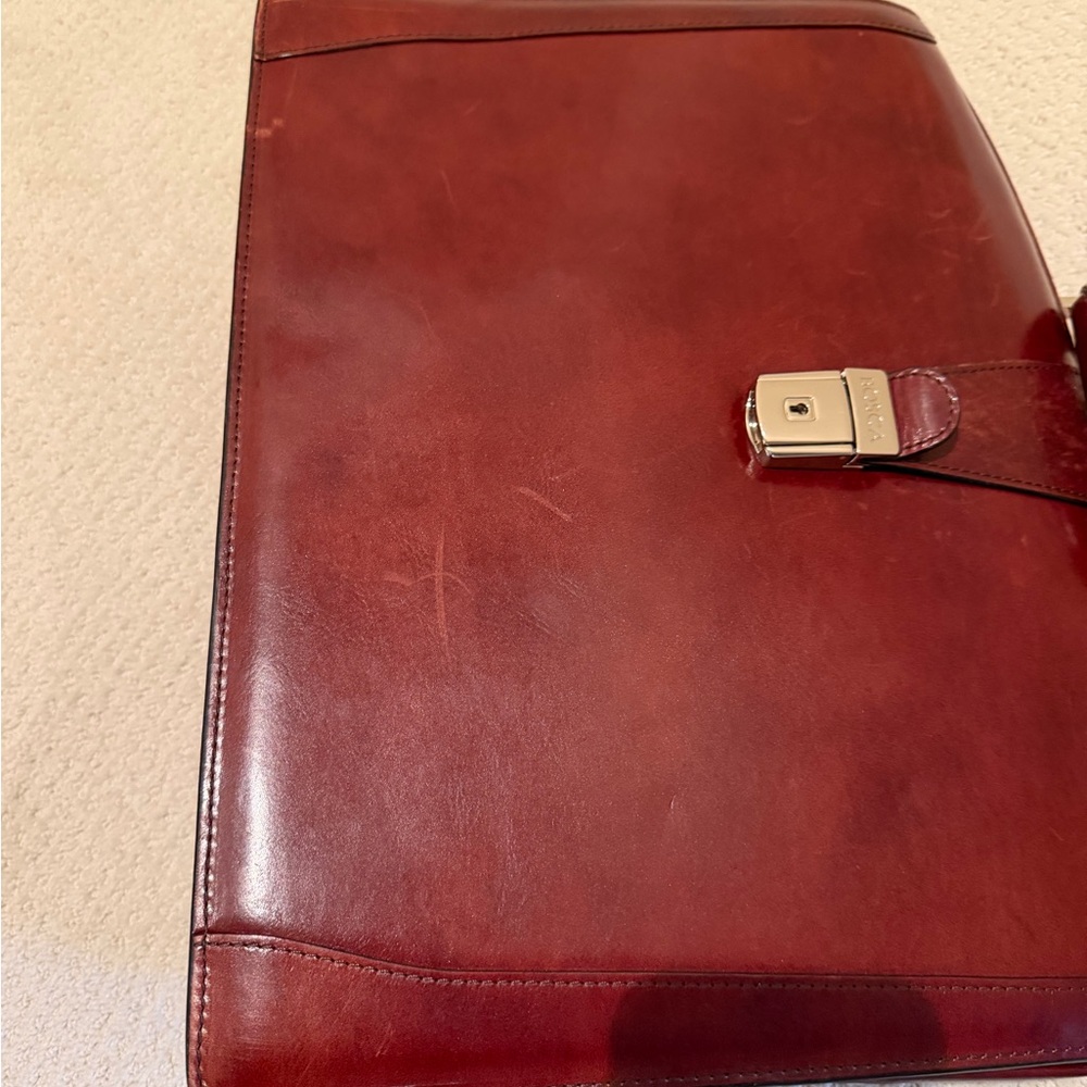 Bosca Rich Brown Leather Briefcase - Picture 7 of 9